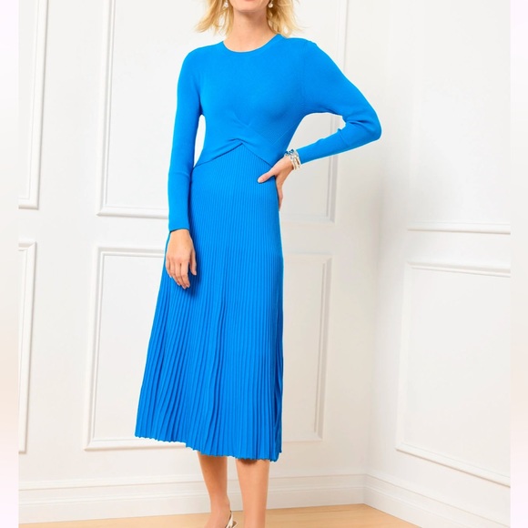 Talbots TWIST FRONT RIBBED SWEATER DRESS - Picture 1 of 2